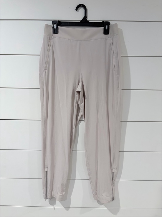 Athleta Pants - Athleta Beige Stretch Ankle Pants 8 Zip Hem Quiet Luxury Gorpcore Sporty Chic